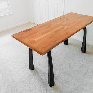 Metal Table Legs 419 Nura 28"H Set of 2 pcs metal table legs wood desk steel table legs kitchen and dining pipe legs entryway table live edge slab farmhouse furniture desk legs flowyline design industrial & rustic style heavy duty flowyline design