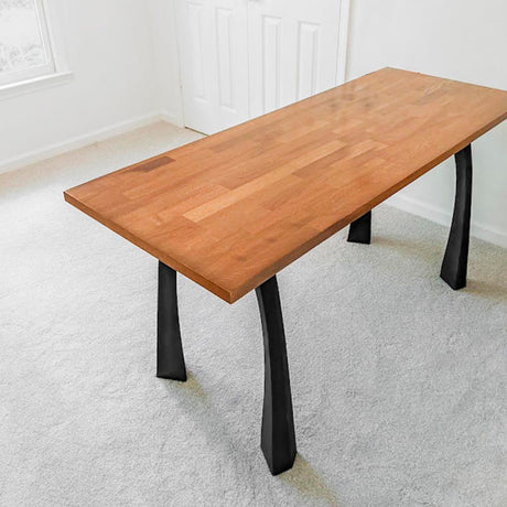 Metal Table Legs 419 Nura 28"H Set of 2 pcs metal table legs wood desk steel table legs kitchen and dining pipe legs entryway table live edge slab farmhouse furniture desk legs flowyline design industrial & rustic style heavy duty flowyline design
