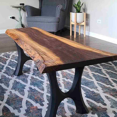 Furniture Legs 405 Haru 28H Modern Metal Dining Table Legs - Set of 2 pcs table legs modern desk live edge table legs industrial wood dining table office desk iron wood table legs sofa large dining table industrial & rustic style heavy duty