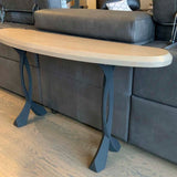 Metal Console Table Legs - 207 Curva - 16W, 28H inch - Set of 2 pcs metal table legs console table legs Furniture Legs counter table side table legs handmade furniture media console Wood entryway table flowyline design round counter height table