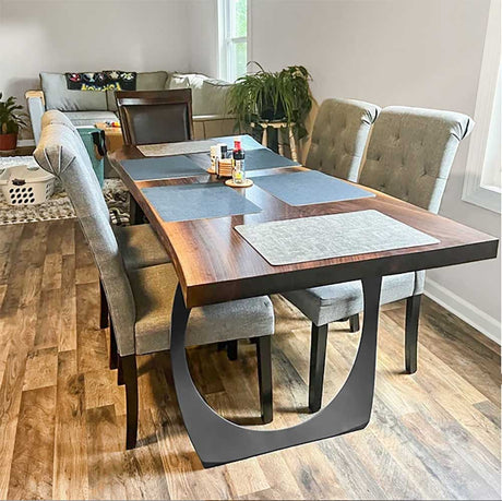 Metal Table Legs - 409 Cleo - 21W, 28H inch - Set of 2 pcs metal table legs furniture legs dining table round dining table kitchen steel table legs square dining table wood table legs hallway table entryway table flowyline design industrial & rustic style heavy duty flowyline design