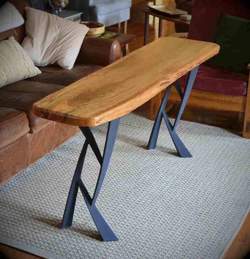 Metal Console Table Legs - 203 Draco - 14W, 28H inch - Set of 2 pcs metal table legs coffee table counter table console table dining table side table mid century modern Wood Console Table NarrowLive Edge entryway table console table narrow diy round counter height table bar table