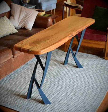 Metal Console Table Legs - 203 Draco - 14W, 28H inch - Set of 2 pcs metal table legs coffee table counter table console table dining table side table mid century modern Wood Console Table NarrowLive Edge entryway table console table narrow diy round counter height table bar table