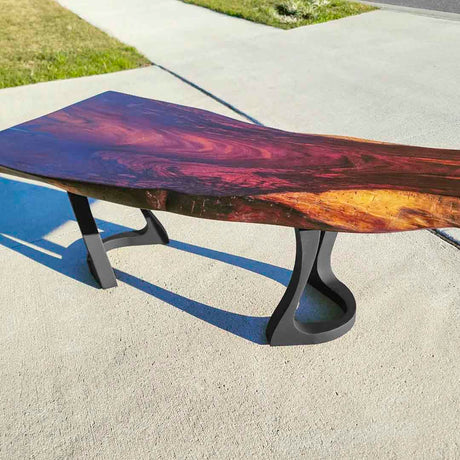 Bench Legs 117 Uzar 16H for Woodworking, Live Edge Tabletop Flowyline Design Coffee Table Base for DIY furniture dining home decor epoxy woodworkbench steel table legs farmhouse outdoor bench metal coffee table round stool legs modern desk small bench charcuterie narrow wood bench modern metal legs for bench