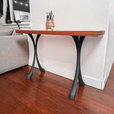 Metal Console Table Legs - 209 Xeni - 15W, 28H inch - Set of 2 pcs metal table legs dining table side table legs counter table console table sofa table legs iron table legs live edge table legs modern desk entryway table flowyline design round counter height table bar table