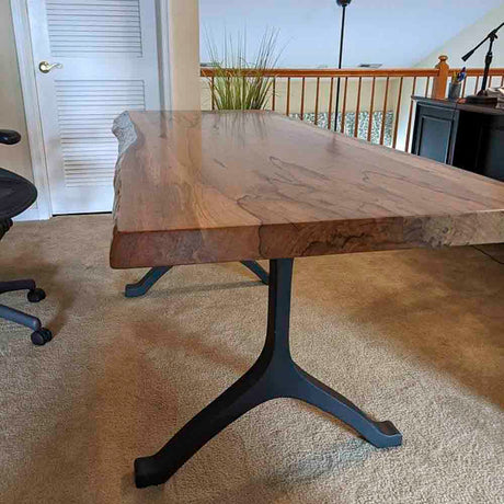 Metal Table Legs - 401 Wishbone - 28W, 28H inch - Set of 2 pcs metal table legs steel table dining table Wishbone steel Furniture legs trestle table live edge dining entryway desk legsflowyline design office desk industrial & rustic style heavy duty