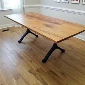 Metal Table Legs - 401 Wishbone - 28W, 28H inch - Set of 2 pcs metal table legs steel table dining table Wishbone steel Furniture legs trestle table live edge dining entryway desk legsflowyline design office desk industrial & rustic style heavy duty