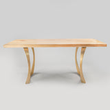 Gold Brass Table Legs - 442 Cleo - 22W, 28H inch - Set of 2 pcs metal table legs brass table legs steel flowyline design outdoor furniture metal legs for table dining table side table handmade furniture modern desk office desk brass desk industrial & rustic style heavy duty flowyline design