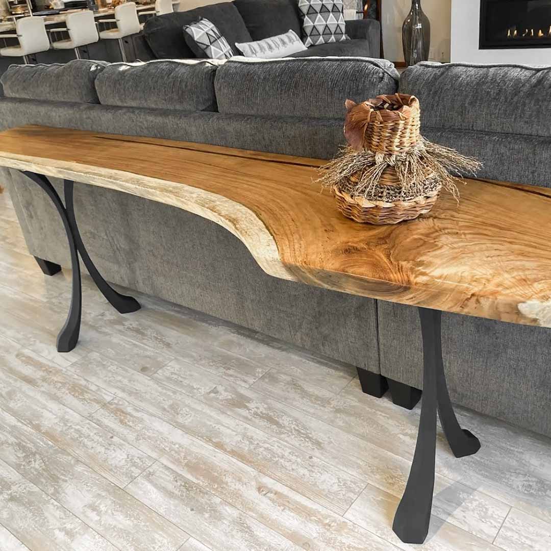 Metal Console Table Legs - 209 Xeni - 15W, 28H inch - Set of 2 pcs metal table legs dining table side table legs counter table console table sofa table legs iron table legs live edge table legs modern desk entryway table flowyline design round counter height table bar table