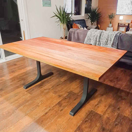 Metal Table Legs - 402 Wineglass - 28W, 28H inch - Set of 2 pcs metal table legs furniture dining table steel table base handmade furniture mid century modern wood table legs entryway table steel table industrial & rustic style heavy duty