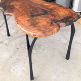 Counter table legs 40 inch height with functional design supporting reclaimed wood top in craft room