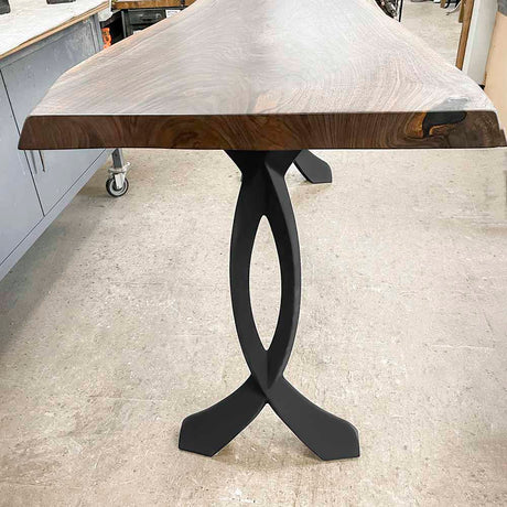 Metal Console Table Legs - 207 Curva - 16W, 28H inch - Set of 2 pcs metal table legs console table legs Furniture Legs counter table side table legs handmade furniture media console Wood entryway table flowyline design round counter height table