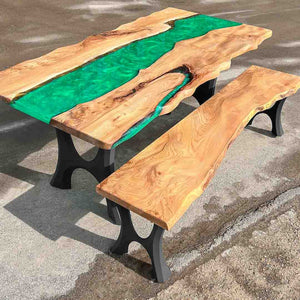 Bench Legs 103 Haru - 13W, 16H inch - Set of 2 pcs of FlowyLine Design Coffee Table Base for DIY furniture dining home decor epoxy woodworkcoffee table legs dining bench outdoor Metal Bench Legs small round coffee table unique narrow wood bench entryway modern metal legs for bench