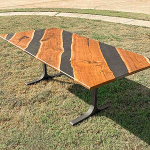 Metal Table Legs - 402 Wineglass - 28W, 28H inch - Set of 2 pcs metal table legs furniture dining table steel table base handmade furniture mid century modern wood table legs entryway table steel table industrial & rustic style heavy duty