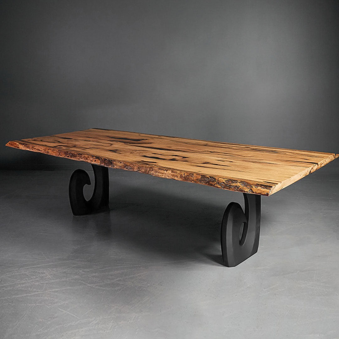 Metal Table Legs - 406 Luma - 17W, 28H inch - Set of 2 pcs metal table legs furniture dining table iron table legs hallway table sofa live edge table legs flowyline design industrial & rustic style heavy duty flowyline design