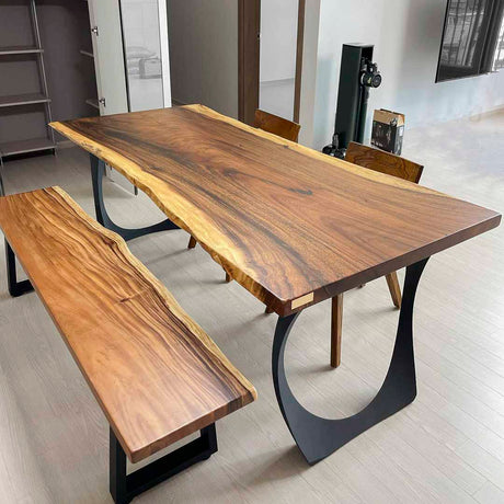 Metal Table Legs - 409 Cleo - 21W, 28H inch - Set of 2 pcs metal table legs furniture legs dining table round dining table kitchen steel table legs square dining table wood table legs hallway table entryway table flowyline design industrial & rustic style heavy duty flowyline design