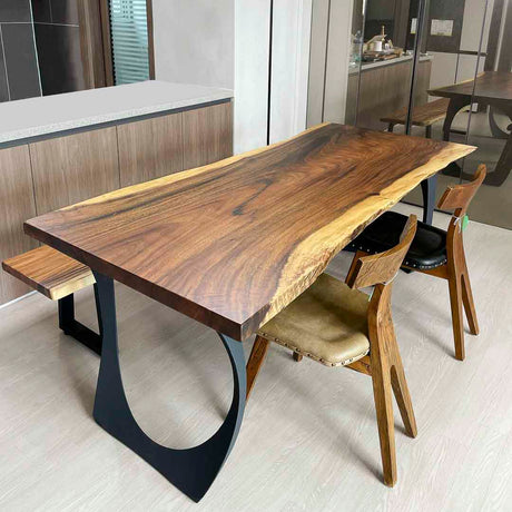 Metal Table Legs - 409 Cleo - 21W, 28H inch - Set of 2 pcs metal table legs furniture legs dining table round dining table kitchen steel table legs square dining table wood table legs hallway table entryway table flowyline design industrial & rustic style heavy duty flowyline design