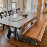 Furniture Legs 405 Haru 28H Modern Metal Dining Table Legs - Set of 2 pcs table legs modern desk live edge table legs industrial wood dining table office desk iron wood table legs sofa large dining table industrial & rustic style heavy duty