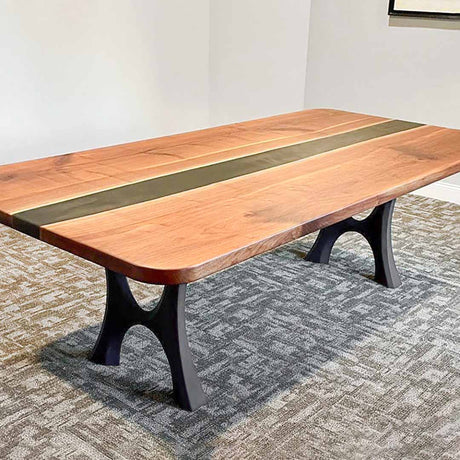 Furniture Legs 405 Haru 28H Modern Metal Dining Table Legs - Set of 2 pcs table legs modern desk live edge table legs industrial wood dining table office desk iron wood table legs sofa large dining table industrial & rustic style heavy duty
