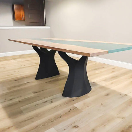 Metal Table Legs - 413 Ramo - 22W, 28H inch - Set of 1 pcs metal table legs round dining dining table furniture woodwork made in the usa gold table legs modern desk Steel farmhouse base granite table base glass industrial & rustic style heavy duty