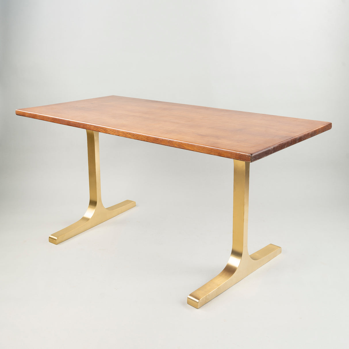 Gold Brass Table Legs - 431 Wineglass - 27W, 28H inch - Set of 2 pcs metal table legs desk legs flowyline design kitchen table dining table furniture standing desk legs modern desk office industrial & rustic style heavy duty