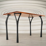 Set of four counter table legs metal 40 inch height supporting wooden kitchen island countertop