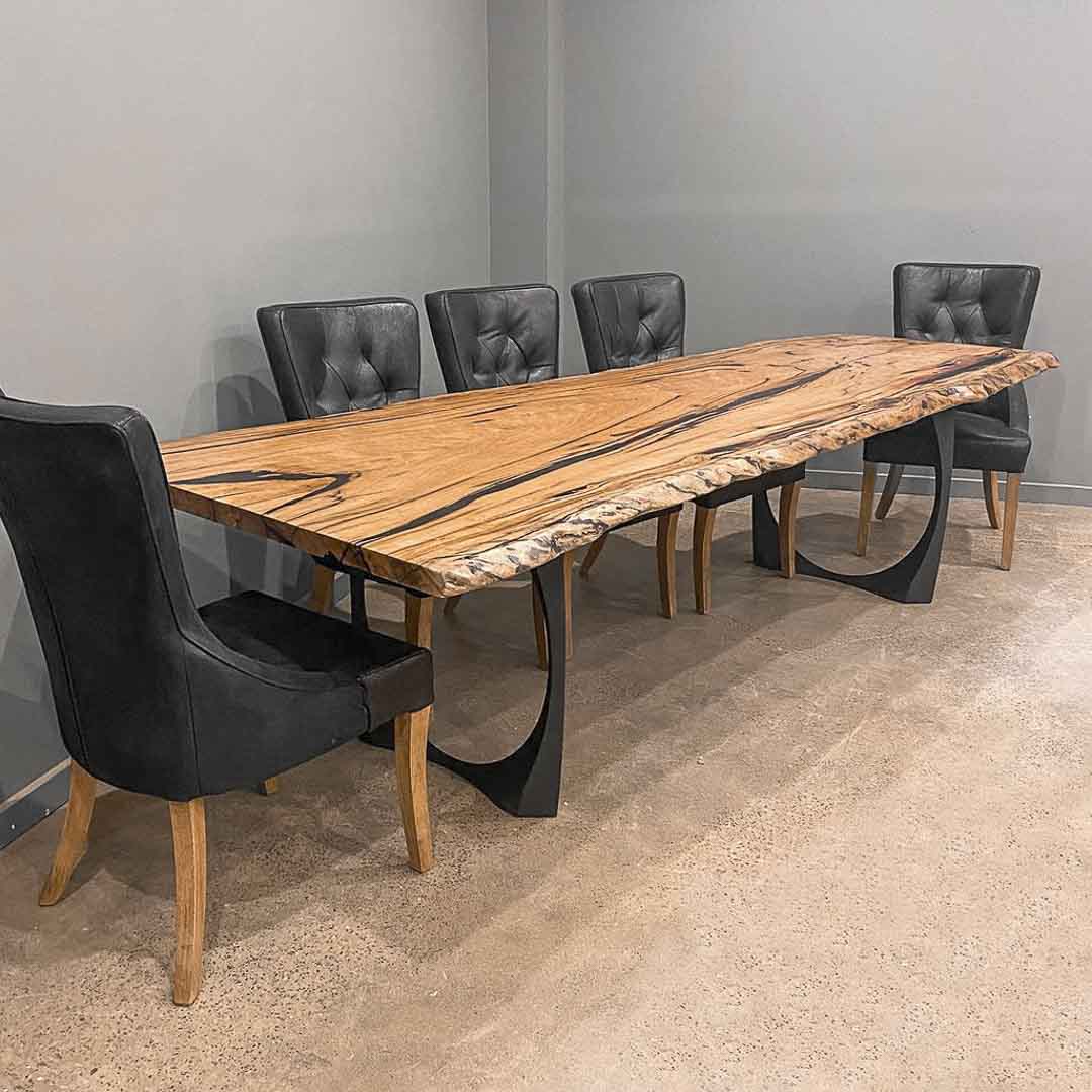 Metal Table Legs - 422 Oria - 26W, 28H inch - Set of 2 pcs metal table legs desk furniture steel kitchen and dining flowyline design handmade furniture iron table legs industrial & rustic style heavy duty